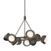 Hubbardton Forge - 131068-SKT-MULT-05-89-GG0711 - Nine Light Pendant - Brooklyn - Bronze