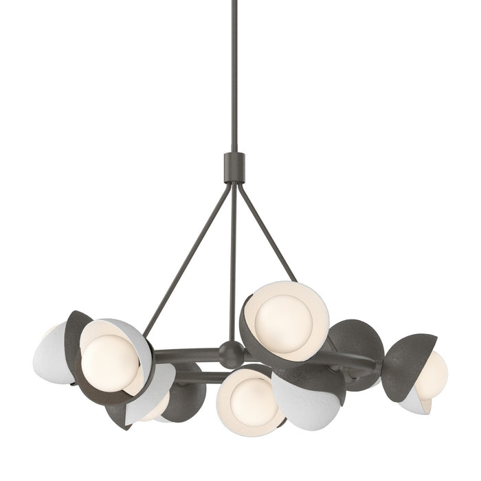 Hubbardton Forge - 131068-SKT-MULT-07-02-GG0711 - Nine Light Pendant - Brooklyn - Dark Smoke