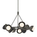 Hubbardton Forge - 131068-SKT-MULT-07-10-GG0711 - Nine Light Pendant - Brooklyn - Dark Smoke