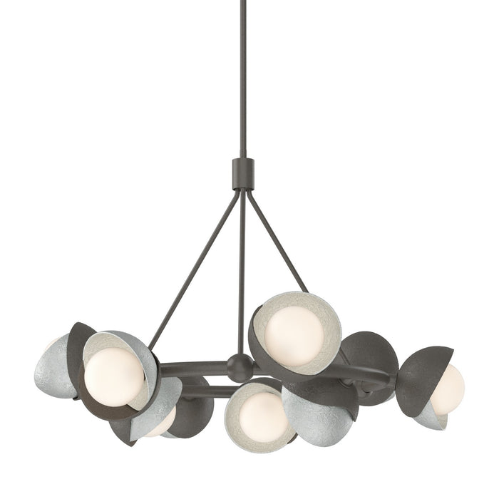Hubbardton Forge - 131068-SKT-MULT-07-82-GG0711 - Nine Light Pendant - Brooklyn - Dark Smoke