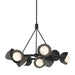 Hubbardton Forge - 131068-SKT-MULT-10-07-GG0711 - Nine Light Pendant - Brooklyn - Black