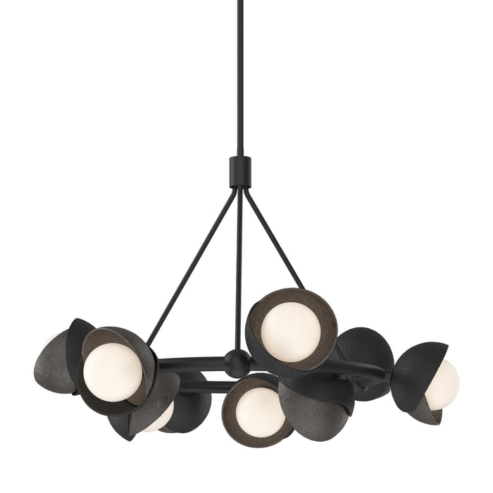 Hubbardton Forge - 131068-SKT-MULT-10-14-GG0711 - Nine Light Pendant - Brooklyn - Black