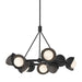 Hubbardton Forge - 131068-SKT-MULT-10-14-GG0711 - Nine Light Pendant - Brooklyn - Black