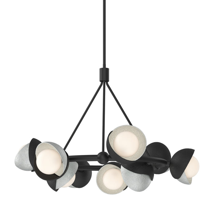 Hubbardton Forge - 131068-SKT-MULT-10-82-GG0711 - Nine Light Pendant - Brooklyn - Black