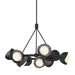 Hubbardton Forge - 131068-SKT-MULT-10-89-GG0711 - Nine Light Pendant - Brooklyn - Black