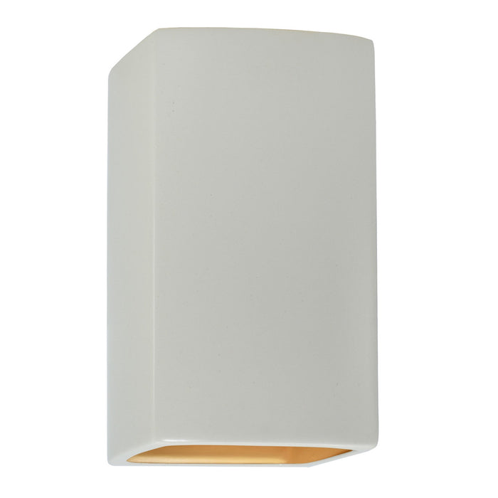 Justice Designs - CER-5955W-MTGD - LED Wall Sconce - Ambiance - Matte White with Champagne Gold internal