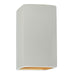 Justice Designs - CER-5955W-MTGD - LED Wall Sconce - Ambiance - Matte White with Champagne Gold internal