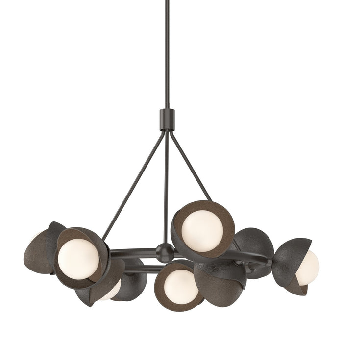 Hubbardton Forge - 131068-SKT-MULT-14-05-GG0711 - Nine Light Pendant - Brooklyn - Oil Rubbed Bronze
