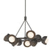 Hubbardton Forge - 131068-SKT-MULT-14-05-GG0711 - Nine Light Pendant - Brooklyn - Oil Rubbed Bronze