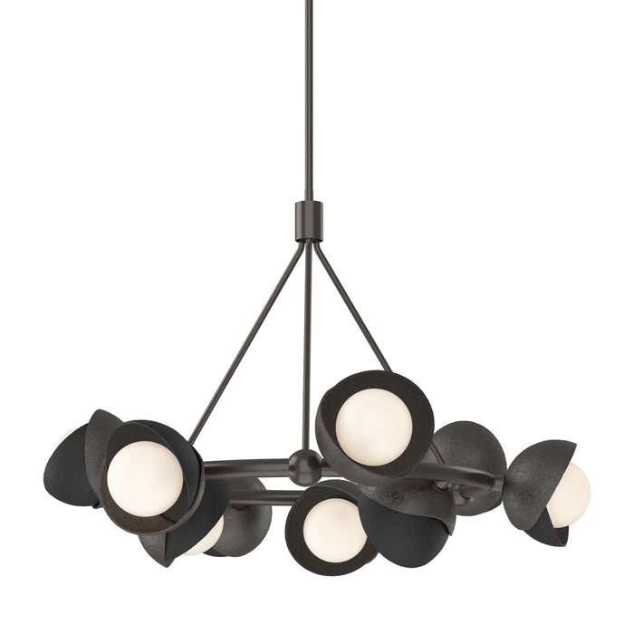 Hubbardton Forge - 131068-SKT-MULT-14-10-GG0711 - Nine Light Pendant - Brooklyn - Oil Rubbed Bronze