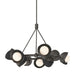 Hubbardton Forge - 131068-SKT-MULT-14-10-GG0711 - Nine Light Pendant - Brooklyn - Oil Rubbed Bronze