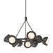Hubbardton Forge - 131068-SKT-MULT-14-14-GG0711 - Nine Light Pendant - Brooklyn - Oil Rubbed Bronze