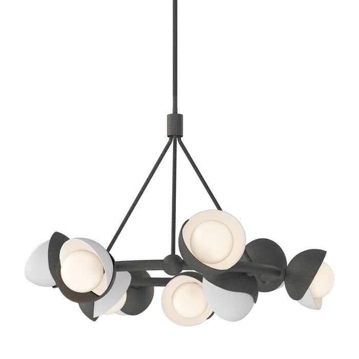 Hubbardton Forge - 131068-SKT-MULT-20-02-GG0711 - Nine Light Pendant - Brooklyn - Natural Iron