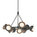 Hubbardton Forge - 131068-SKT-MULT-20-05-GG0711 - Nine Light Pendant - Brooklyn - Natural Iron