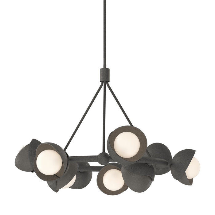 Hubbardton Forge - 131068-SKT-MULT-20-07-GG0711 - Nine Light Pendant - Brooklyn - Natural Iron