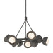 Hubbardton Forge - 131068-SKT-MULT-20-07-GG0711 - Nine Light Pendant - Brooklyn - Natural Iron