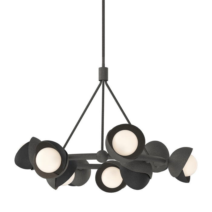 Hubbardton Forge - 131068-SKT-MULT-20-10-GG0711 - Nine Light Pendant - Brooklyn - Natural Iron