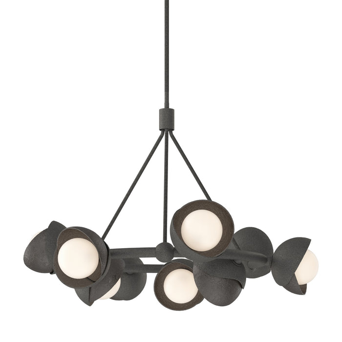 Hubbardton Forge - 131068-SKT-MULT-20-14-GG0711 - Nine Light Pendant - Brooklyn - Natural Iron