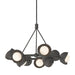 Hubbardton Forge - 131068-SKT-MULT-20-14-GG0711 - Nine Light Pendant - Brooklyn - Natural Iron
