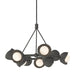 Hubbardton Forge - 131068-SKT-MULT-20-20-GG0711 - Nine Light Pendant - Brooklyn - Natural Iron