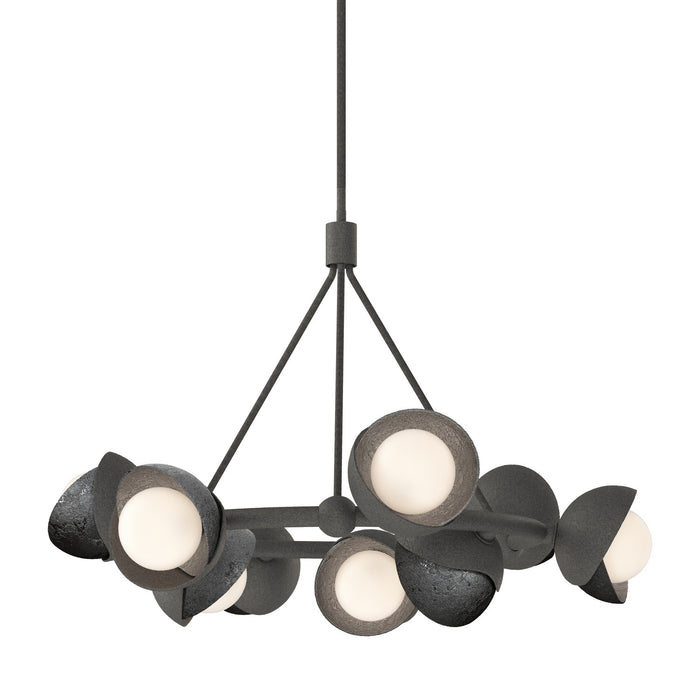 Hubbardton Forge - 131068-SKT-MULT-20-89-GG0711 - Nine Light Pendant - Brooklyn - Natural Iron