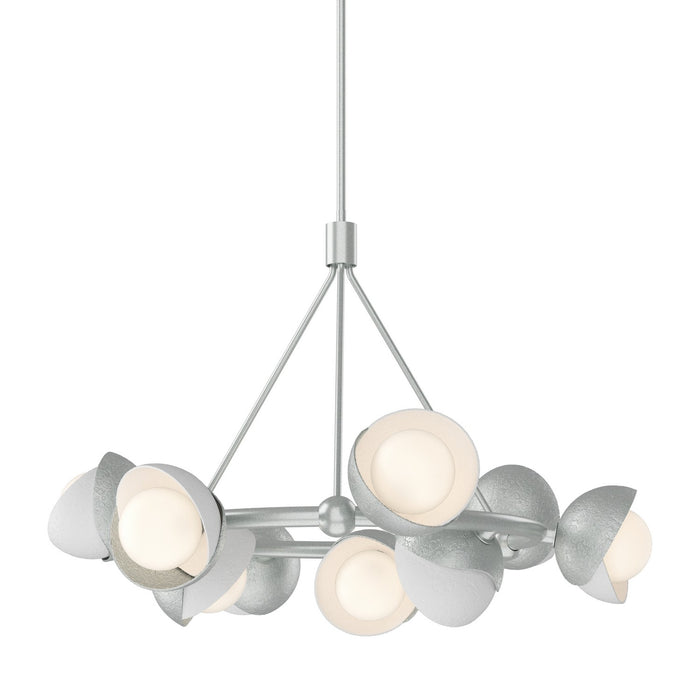 Hubbardton Forge - 131068-SKT-MULT-82-02-GG0711 - Nine Light Pendant - Brooklyn - Vintage Platinum