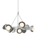 Hubbardton Forge - 131068-SKT-MULT-82-07-GG0711 - Nine Light Pendant - Brooklyn - Vintage Platinum