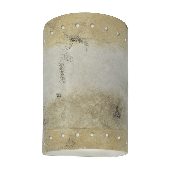 Justice Designs - CER-5990-TRAG-LED1-1000 - LED Wall Sconce - Ambiance - Greco Travertine