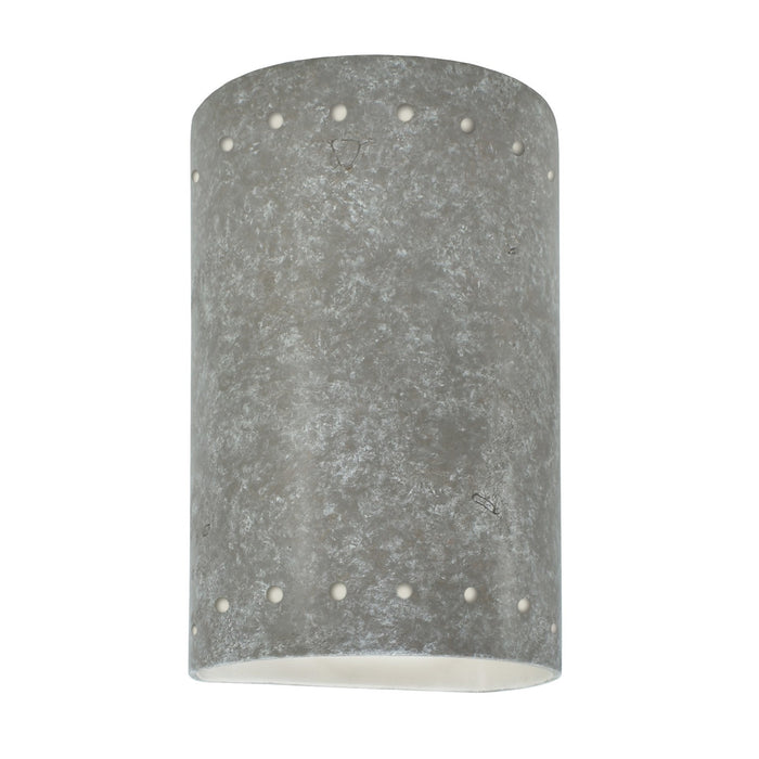 Justice Designs - CER-5990-TRAM - Wall Sconce - Ambiance - Mocha Travertine