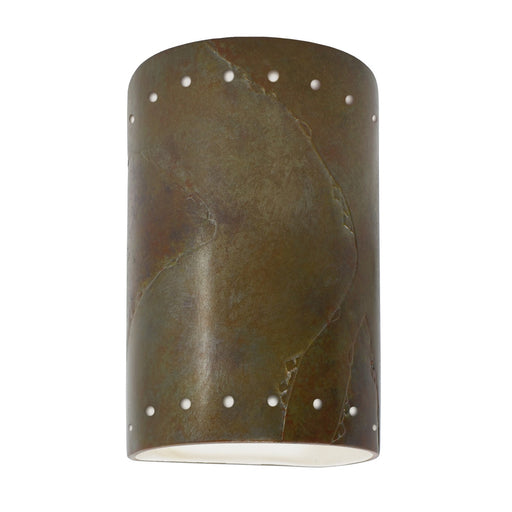 Justice Designs - CER-5990W-SLTR-LED1-1000 - LED Wall Sconce - Ambiance - Tierra Red Slate
