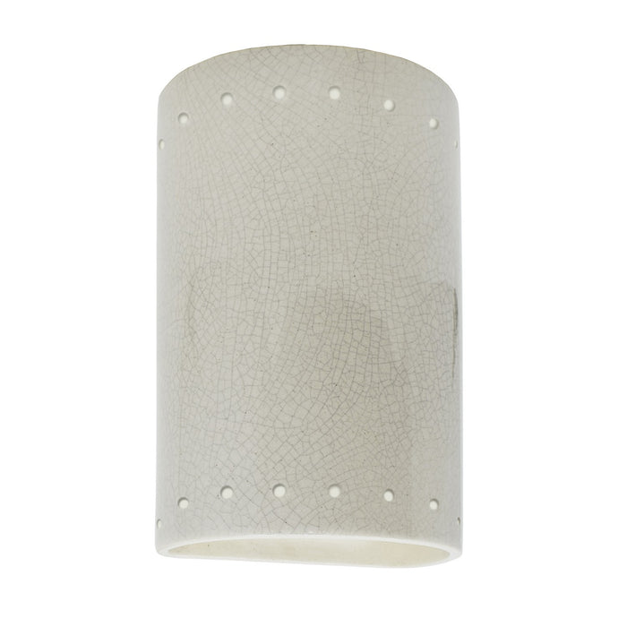 Justice Designs - CER-5995-CRK - Wall Sconce - Ambiance - White Crackle