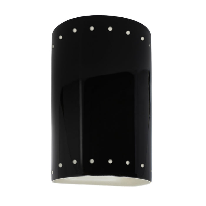 Justice Designs - CER-5995W-BKMT - LED Wall Sconce - Ambiance - Gloss Black with Matte White internal