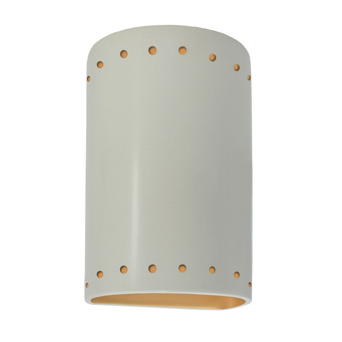 Justice Designs - CER-5995W-MTGD - LED Wall Sconce - Ambiance - Matte White with Champagne Gold internal