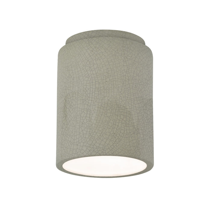 Justice Designs - CER-6100-CKC-LED1-1000 - LED Flush-Mount - Radiance - Celadon Green Crackle