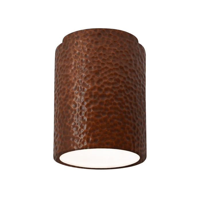 Justice Designs - CER-6100-HMCP - Flush-Mount - Radiance - Hammered Copper