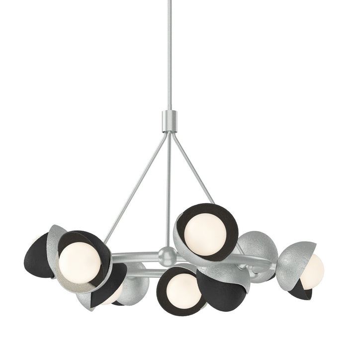 Hubbardton Forge - 131068-SKT-MULT-82-10-GG0711 - Nine Light Pendant - Brooklyn - Vintage Platinum