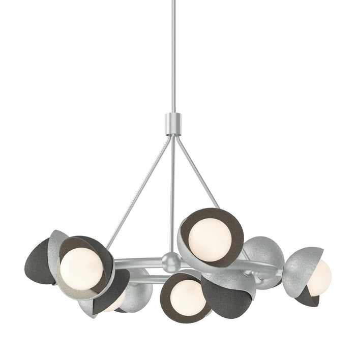Hubbardton Forge - 131068-SKT-MULT-82-20-GG0711 - Nine Light Pendant - Brooklyn - Vintage Platinum