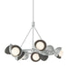 Hubbardton Forge - 131068-SKT-MULT-82-20-GG0711 - Nine Light Pendant - Brooklyn - Vintage Platinum