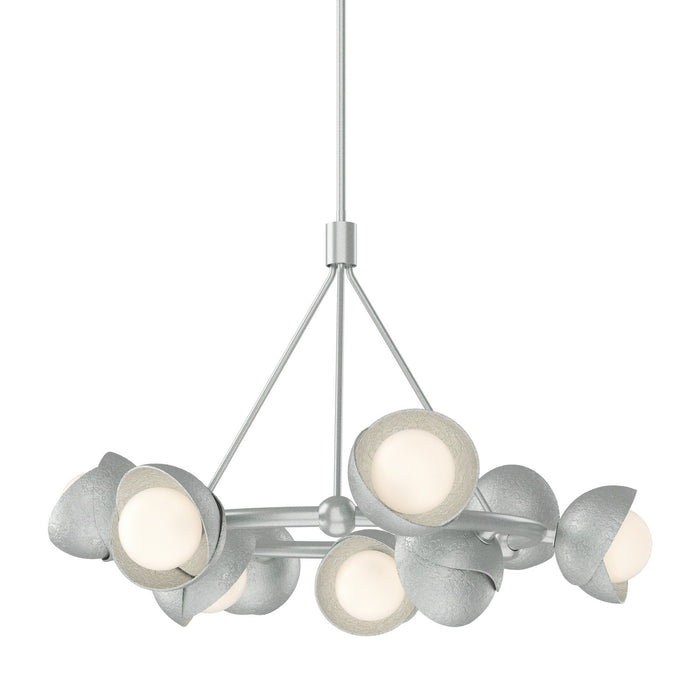 Hubbardton Forge - 131068-SKT-MULT-82-82-GG0711 - Nine Light Pendant - Brooklyn - Vintage Platinum