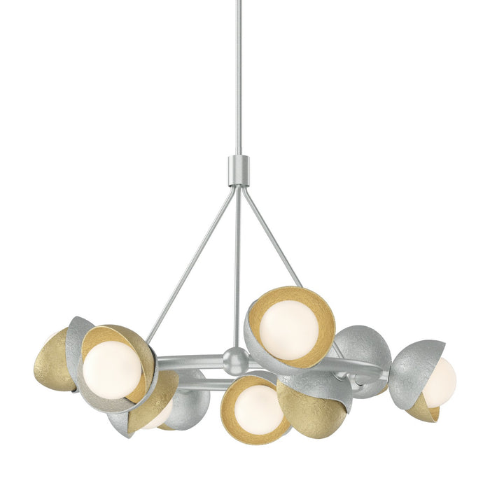 Hubbardton Forge - 131068-SKT-MULT-82-86-GG0711 - Nine Light Pendant - Brooklyn - Vintage Platinum
