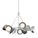 Hubbardton Forge - 131068-SKT-MULT-82-89-GG0711 - Nine Light Pendant - Brooklyn - Vintage Platinum