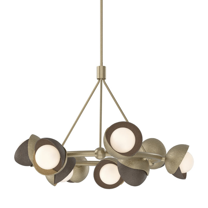 Hubbardton Forge - 131068-SKT-MULT-84-05-GG0711 - Nine Light Pendant - Brooklyn - Soft Gold