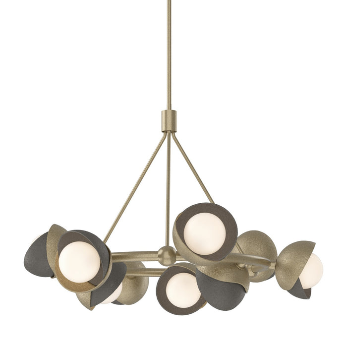 Hubbardton Forge - 131068-SKT-MULT-84-07-GG0711 - Nine Light Pendant - Brooklyn - Soft Gold