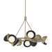 Hubbardton Forge - 131068-SKT-MULT-84-10-GG0711 - Nine Light Pendant - Brooklyn - Soft Gold