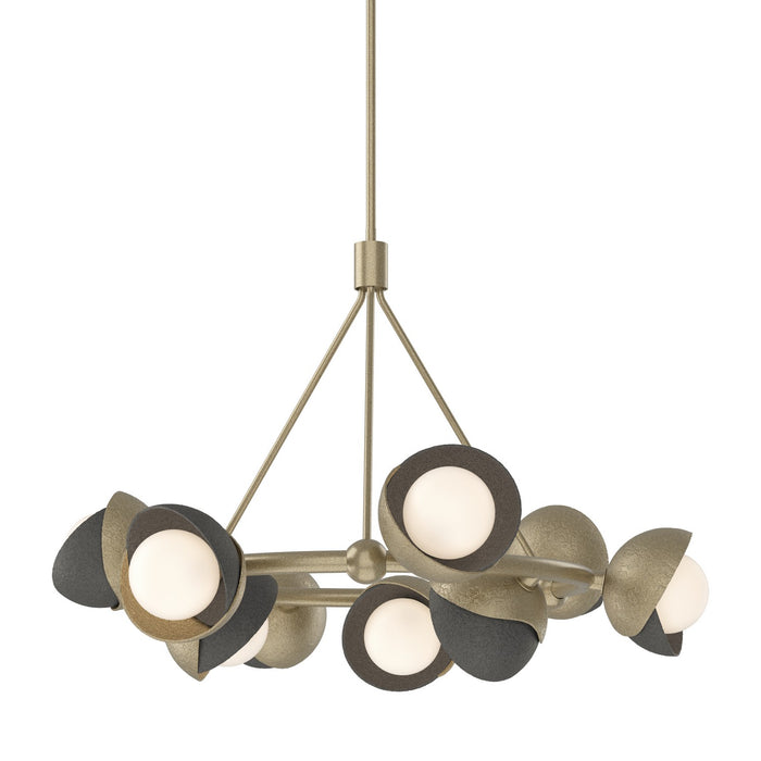 Hubbardton Forge - 131068-SKT-MULT-84-20-GG0711 - Nine Light Pendant - Brooklyn - Soft Gold