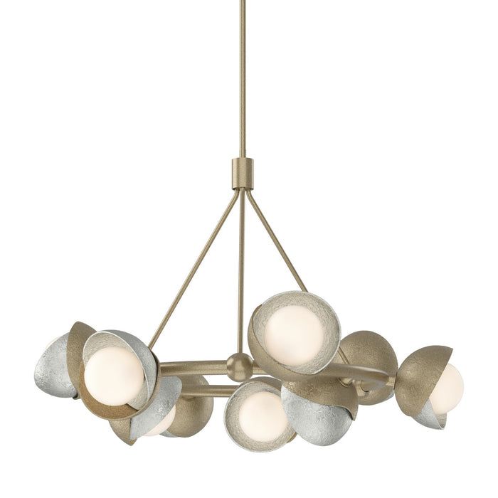 Hubbardton Forge - 131068-SKT-MULT-84-85-GG0711 - Nine Light Pendant - Brooklyn - Soft Gold
