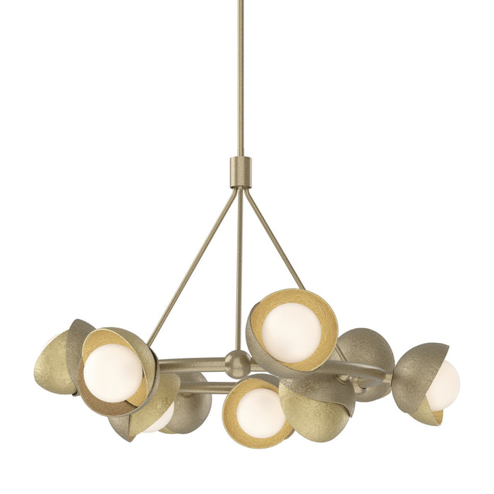 Hubbardton Forge - 131068-SKT-MULT-84-86-GG0711 - Nine Light Pendant - Brooklyn - Soft Gold