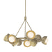 Hubbardton Forge - 131068-SKT-MULT-84-86-GG0711 - Nine Light Pendant - Brooklyn - Soft Gold