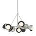 Hubbardton Forge - 131068-SKT-MULT-85-10-GG0711 - Nine Light Pendant - Brooklyn - Sterling