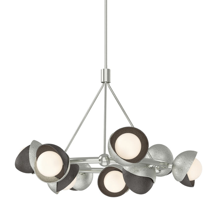 Hubbardton Forge - 131068-SKT-MULT-85-14-GG0711 - Nine Light Pendant - Brooklyn - Sterling